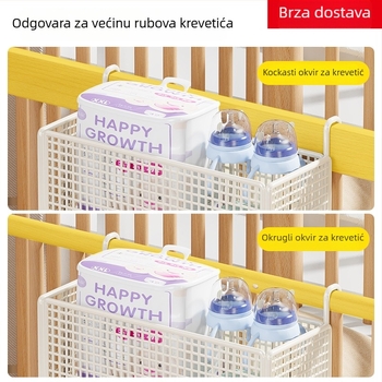 Vješeni spremnik za krevetić za pohranu, organizator uz krevetić za pelene i bočice, minimalistički stil, model 2079131033450480256, marka Mugg
