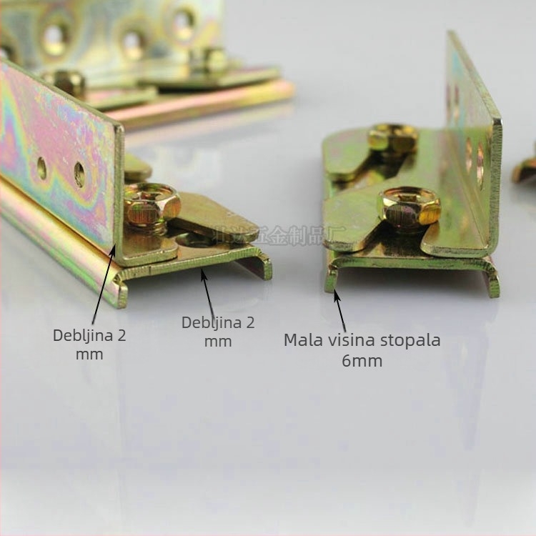 Šarka za krevеt, željezni, skriveni spojni dio namještaja