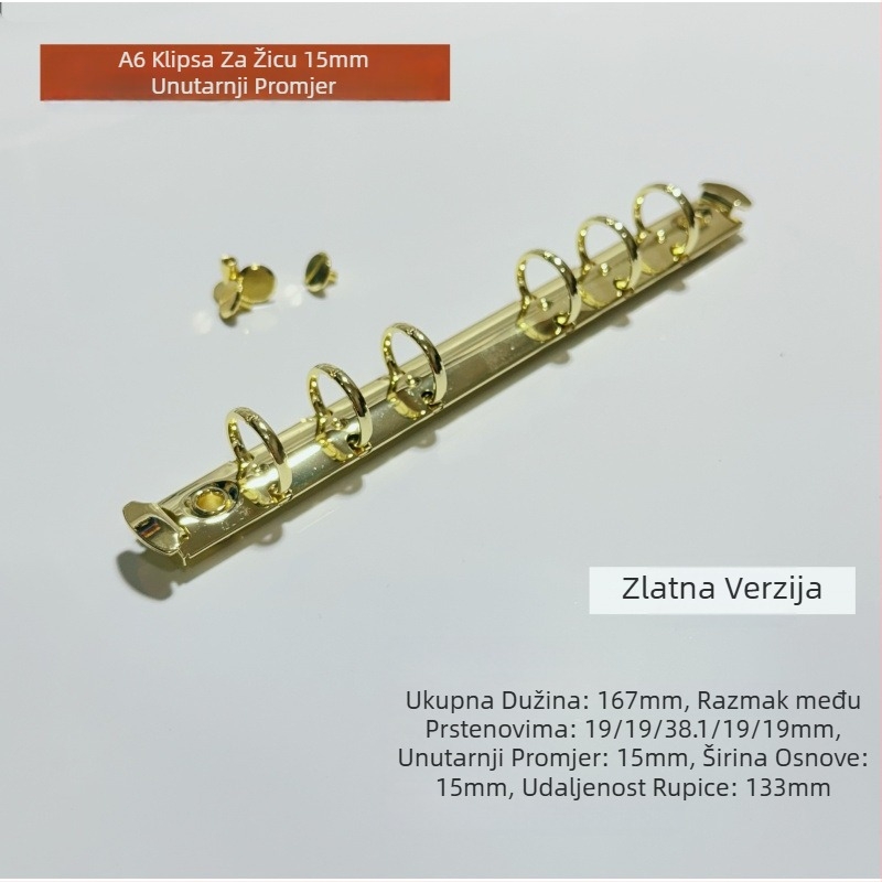 Jednostrani folder s metalnim klipsama za 6 rupa, PVC, veličina klipse 222