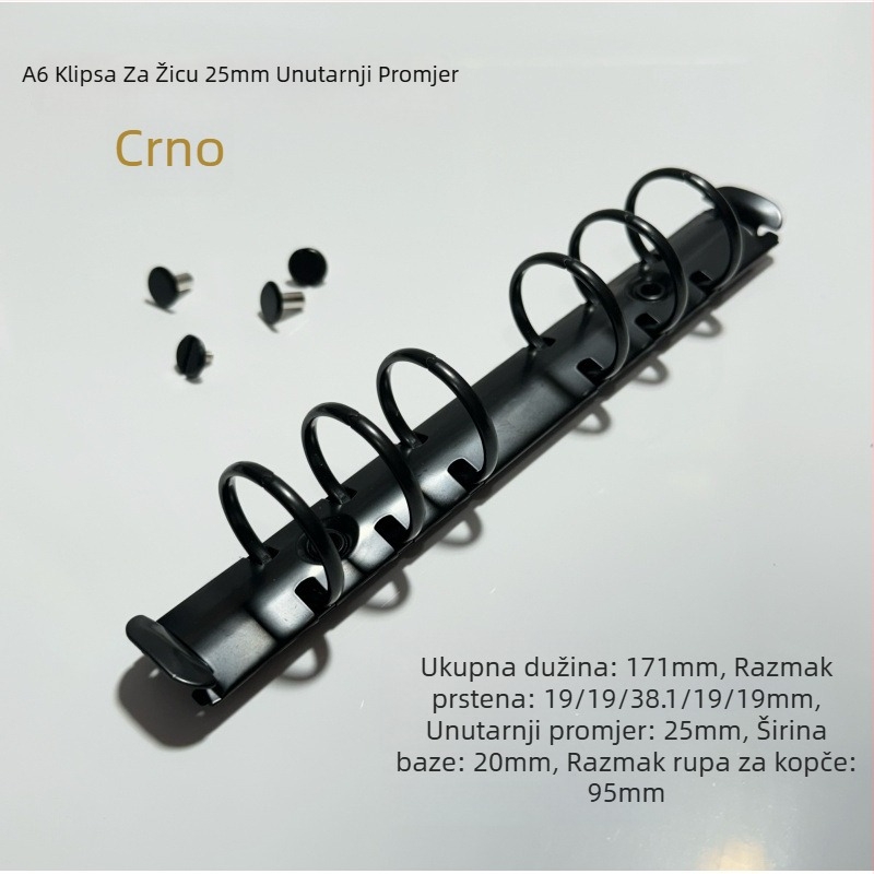 Jednostrani folder s metalnim klipsama za 6 rupa, PVC, veličina klipse 222