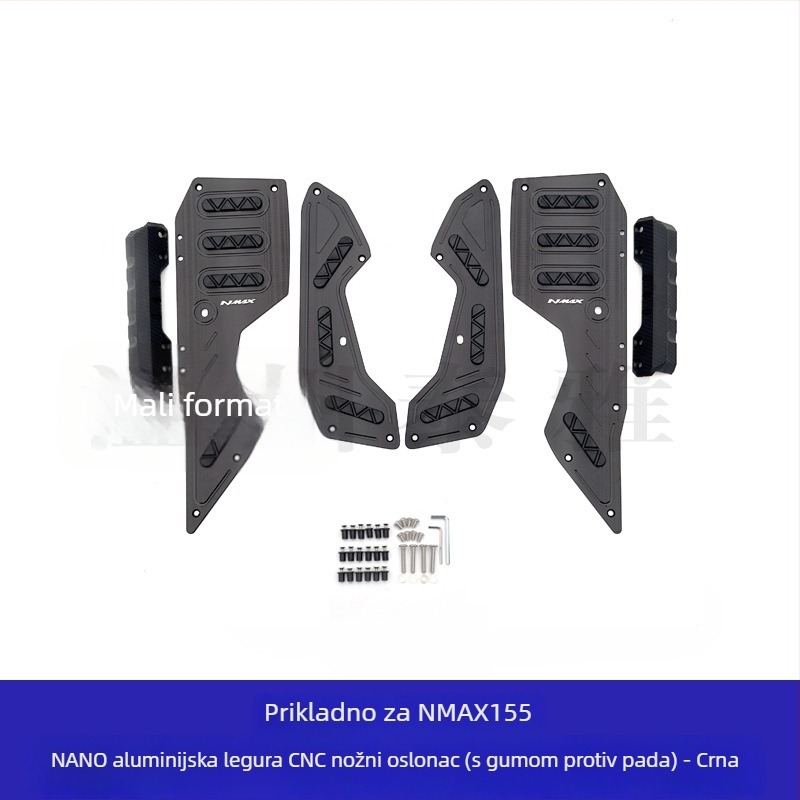Pedale od aluminijske legure za Yamaha NMAX155 – prednje i stražnje pedale, elektroplatirani završetak