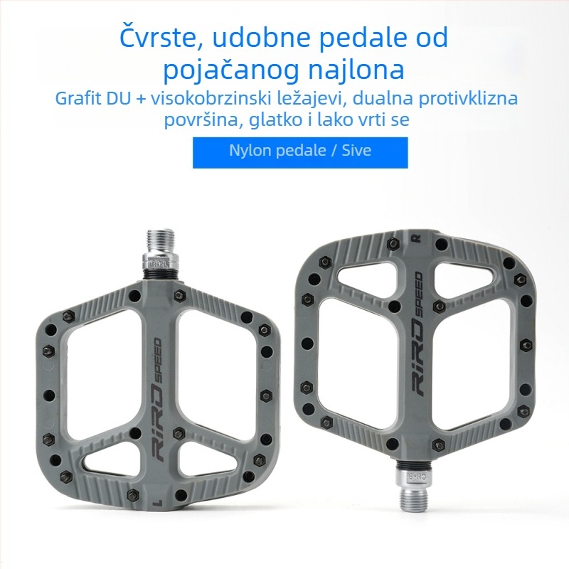 RIRO NL75 Nylon pedale za planinski bicikl, protuklizne, proširene, ležajevi od najlona, univerzalna kompatibilnost