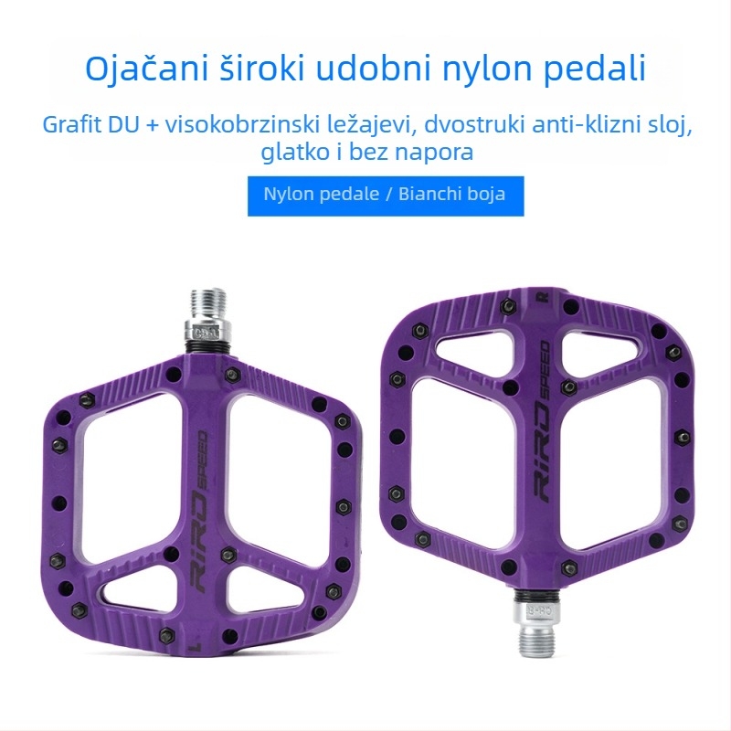 RIRO NL75 Nylon pedale za planinski bicikl, protuklizne, proširene, ležajevi od najlona, univerzalna kompatibilnost