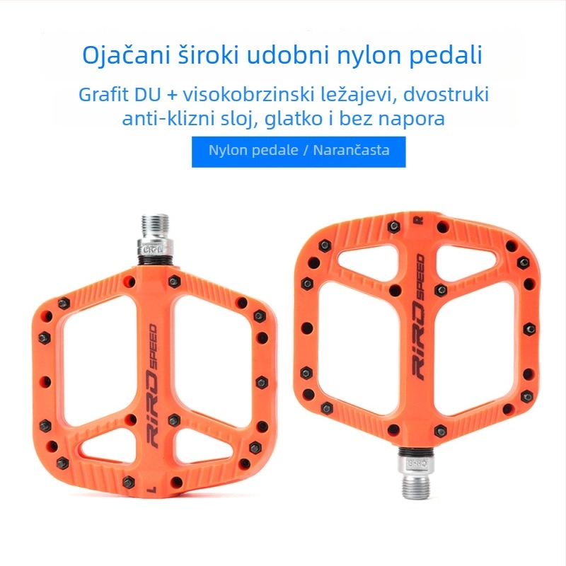 RIRO NL75 Nylon pedale za planinski bicikl, protuklizne, proširene, ležajevi od najlona, univerzalna kompatibilnost