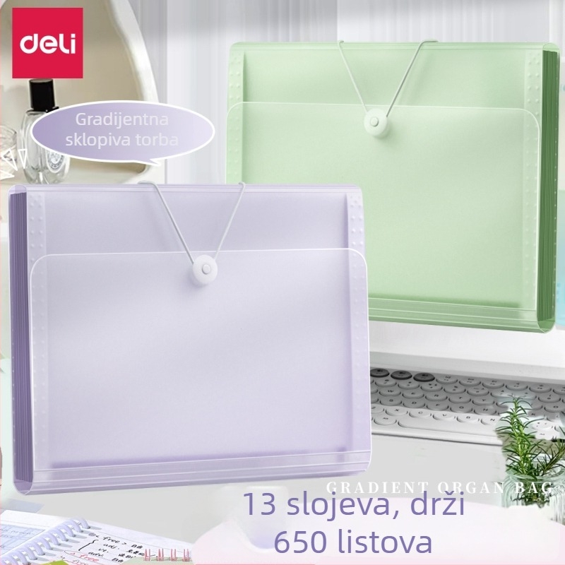 Deli 5238 Plastični organizator za foldere s 13 džepova