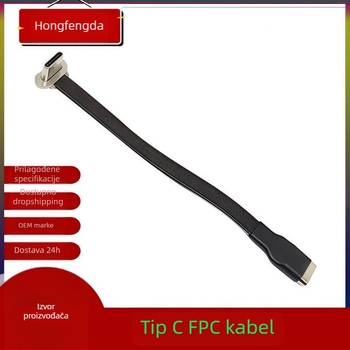 USB Type-C 2.0 dvostrani konektor za bežično punjenje s stražnjim klipom i podacima C-to-C