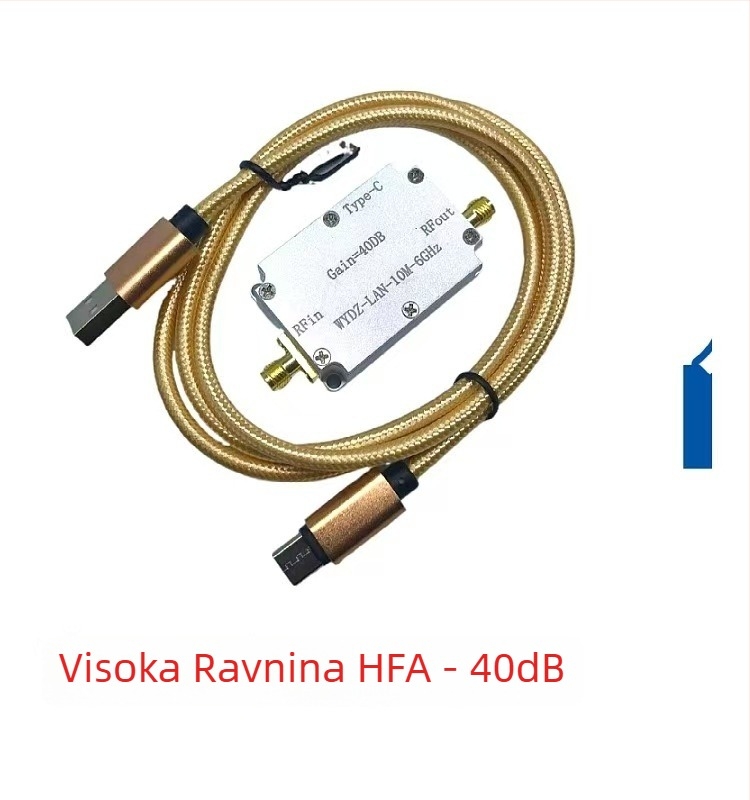 RF pojačalo s visokom ravnotežom odziva, raspon 10 MHz–6 GHz, dobitak 10/20/30/40 dB, za prijenos ili primanje signala