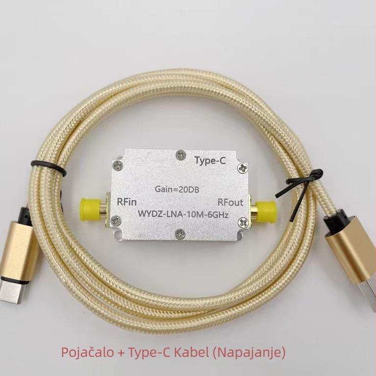 RF pojačalo s visokom ravnotežom odziva, raspon 10 MHz–6 GHz, dobitak 10/20/30/40 dB, za prijenos ili primanje signala
