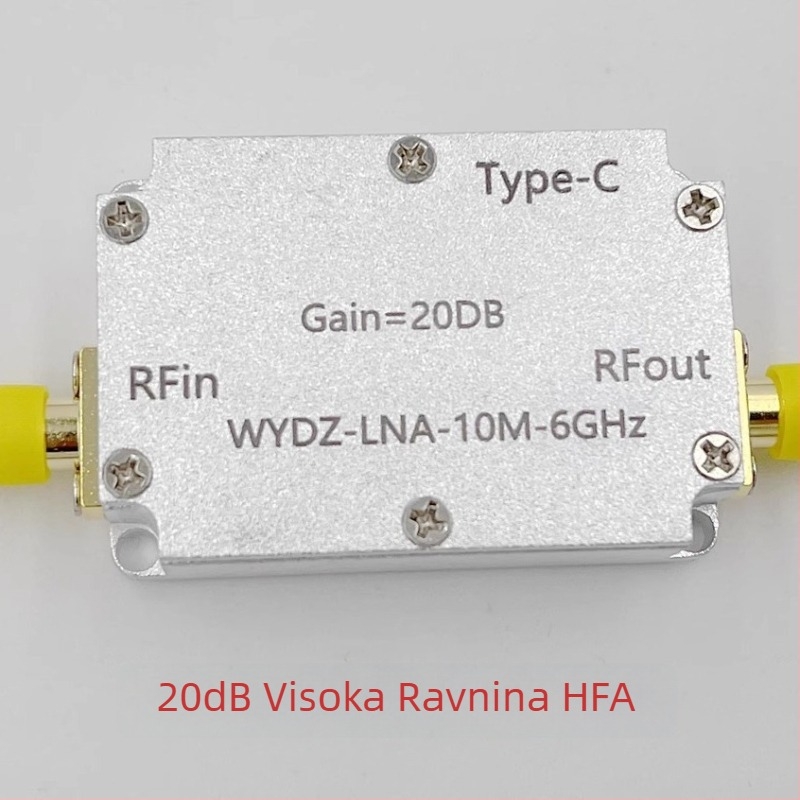 RF pojačalo s visokom ravnotežom odziva, raspon 10 MHz–6 GHz, dobitak 10/20/30/40 dB, za prijenos ili primanje signala