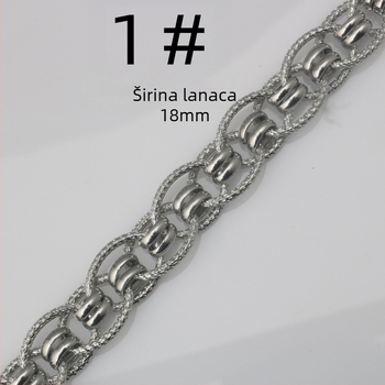 Nerđajući čelični lanac ogrlica - ručno izrađena, reljefni dizajn, personalizirano, unisex, DIY nakit