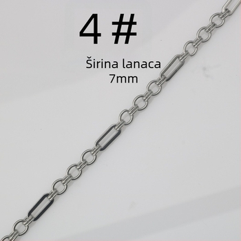Nerđajući čelični lanac ogrlica - ručno izrađena, reljefni dizajn, personalizirano, unisex, DIY nakit
