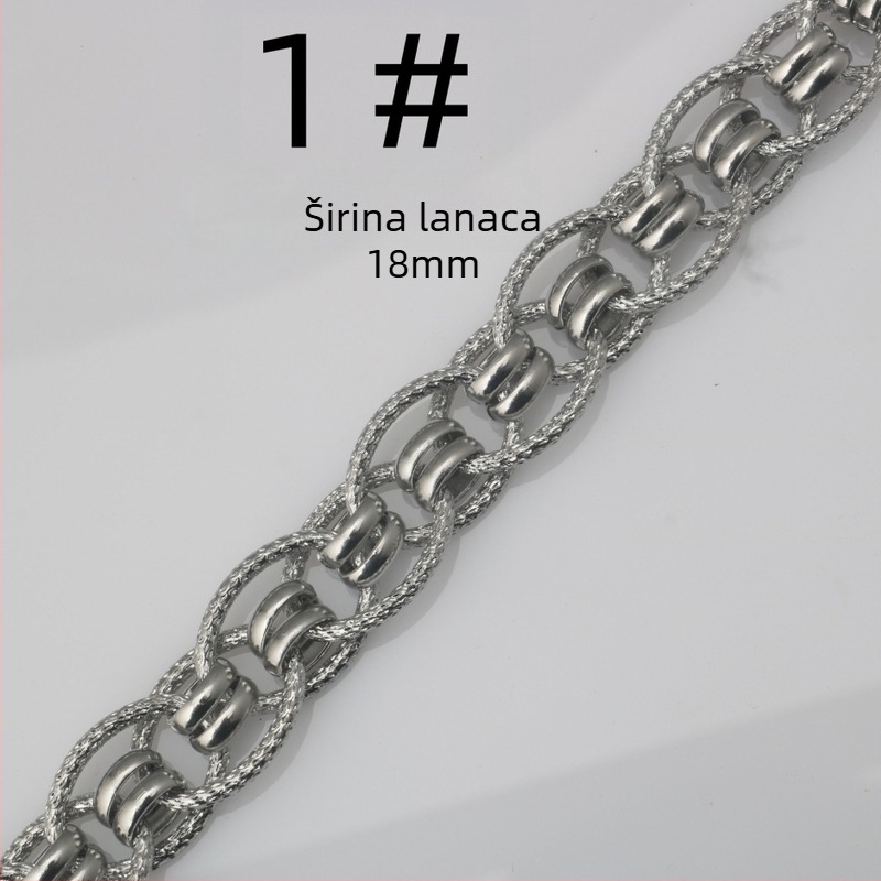 Nerđajući čelični lanac ogrlica - ručno izrađena, reljefni dizajn, personalizirano, unisex, DIY nakit