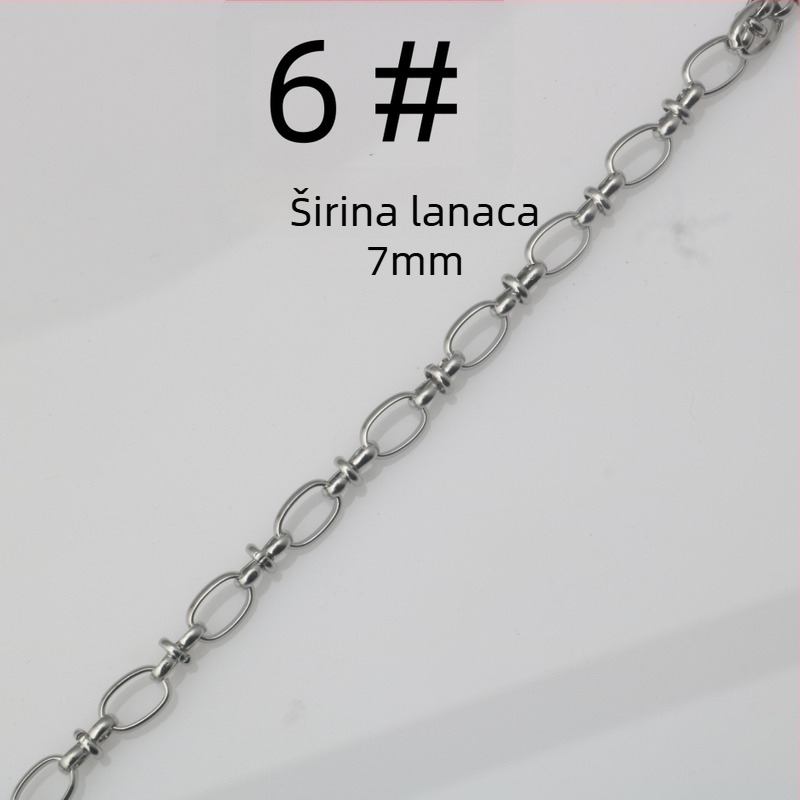 Nerđajući čelični lanac ogrlica - ručno izrađena, reljefni dizajn, personalizirano, unisex, DIY nakit