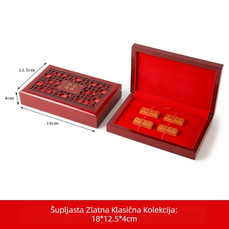 Kutija za zlatne šipke – drvena kutija za pakiranje nakita, Podrijetlo: Wenzhou, Kina