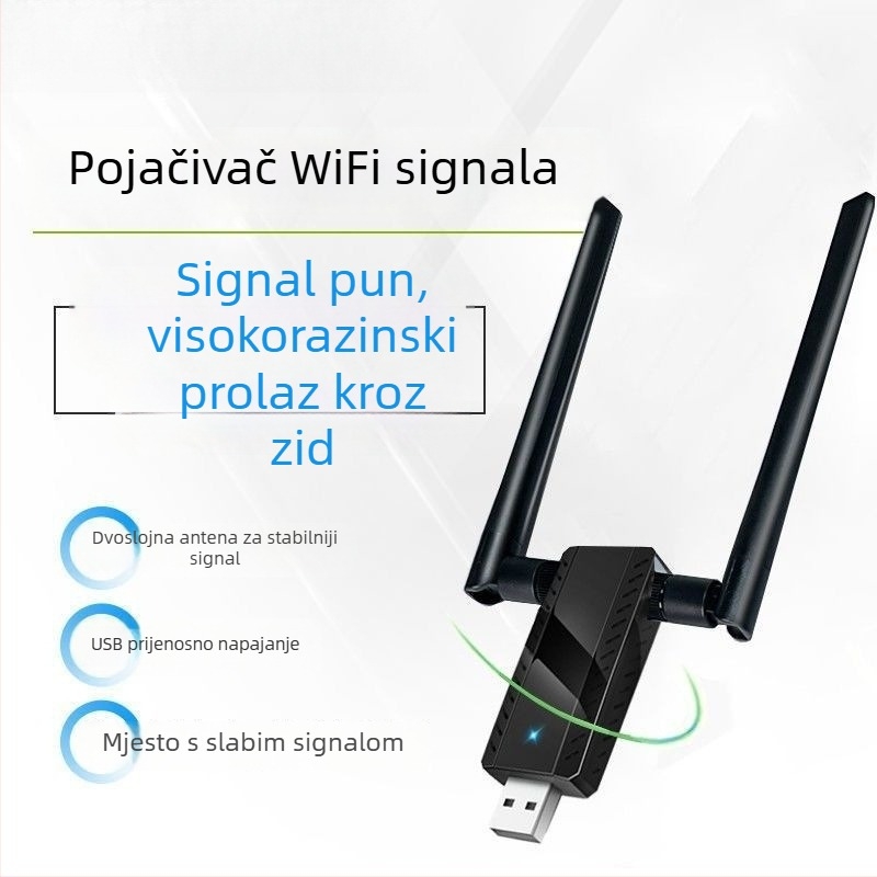 Wi‑Fi pojačalo s USB napajanjem za kućni usmjerivač – ponavljač i bežični extender kroz zid