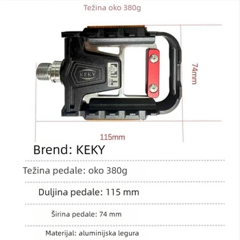 KEKY sklopiva pedala od aluminijske legure sa protukliznom površinom za univerzalne modele automobila