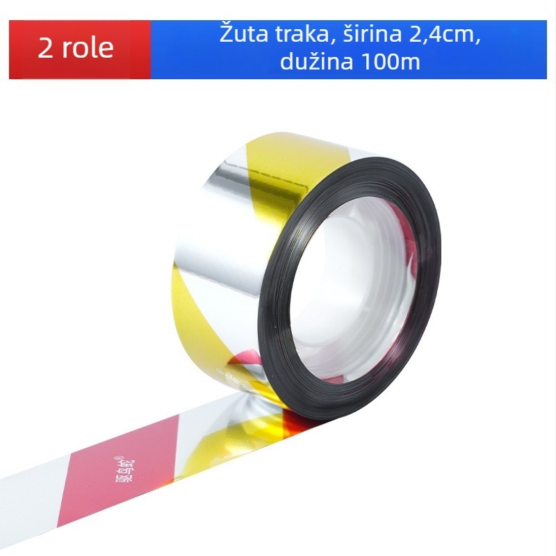 Traka za odbijanje ptica za polja, PET materijal, reflektirajuća, s bljeskom, ojačana