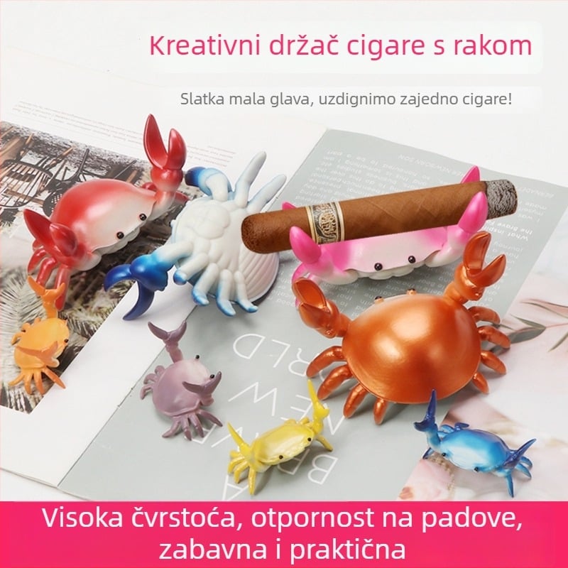 Držač za cigarete – crtani dizajn raka, smola, ručna izrada, mogućnost prilagođavanja