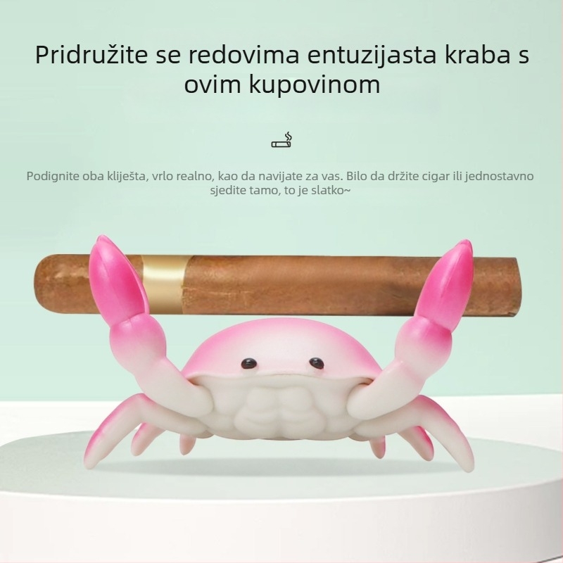 Držač za cigarete – crtani dizajn raka, smola, ručna izrada, mogućnost prilagođavanja