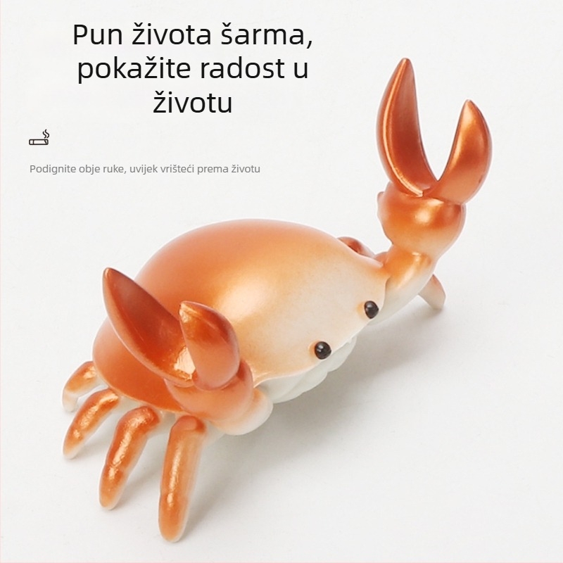 Držač za cigarete – crtani dizajn raka, smola, ručna izrada, mogućnost prilagođavanja