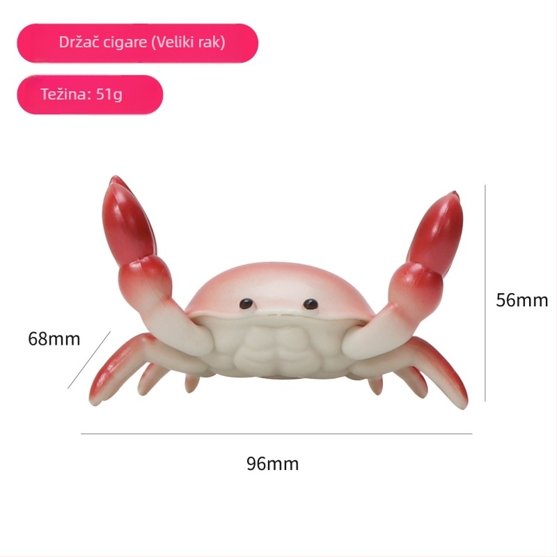 Držač za cigarete – crtani dizajn raka, smola, ručna izrada, mogućnost prilagođavanja