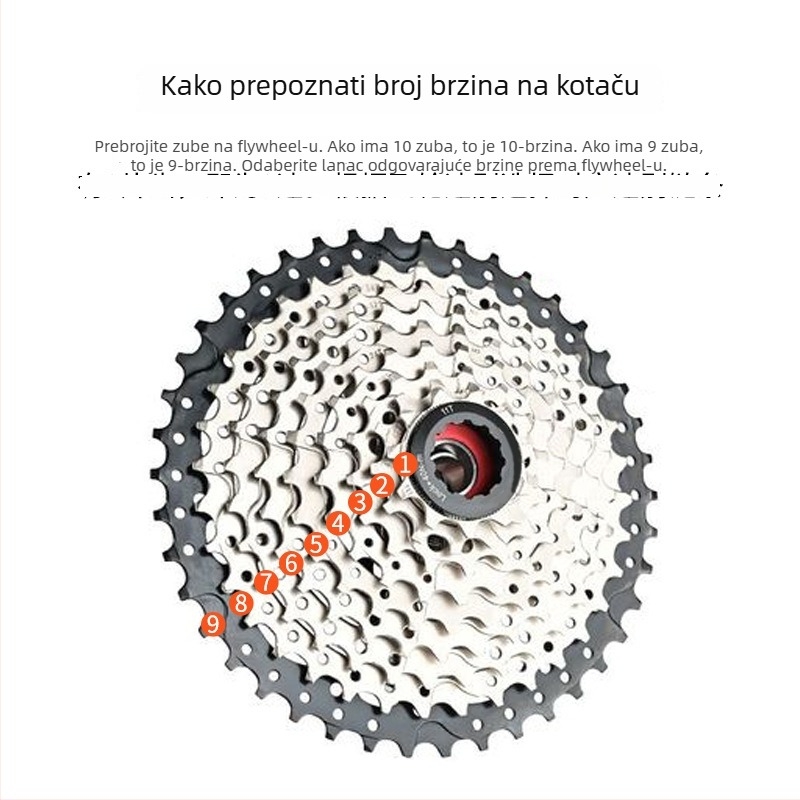 Meilong 002 lanac za MTB i cestovne bicikle, kompatibilan s 8–11 brzina, metalna konstrukcija