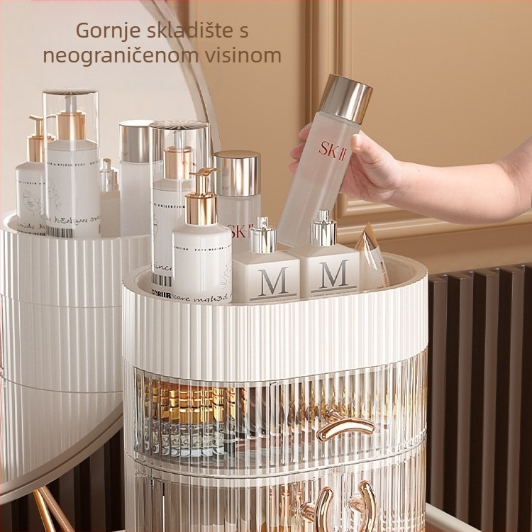 Desktop skladišna kutija, organizator kozmetike, model 20220209, Materijal: Drugo, Pogodno za kozmetiku, lijekove, sitnice, slušalice