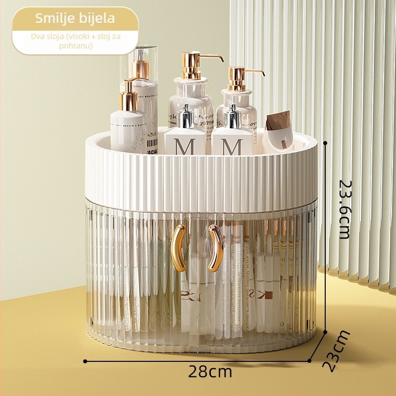 Desktop skladišna kutija, organizator kozmetike, model 20220209, Materijal: Drugo, Pogodno za kozmetiku, lijekove, sitnice, slušalice
