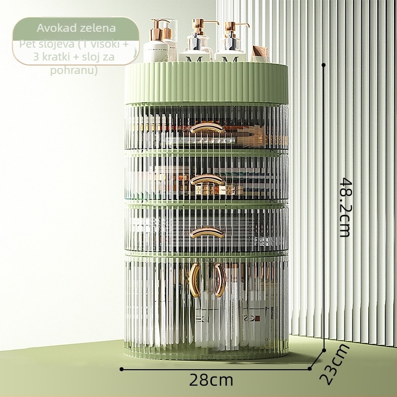 Desktop skladišna kutija, organizator kozmetike, model 20220209, Materijal: Drugo, Pogodno za kozmetiku, lijekove, sitnice, slušalice