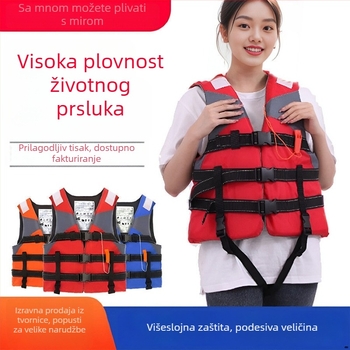 Životna jakna za morsku upotrebu, visoke plovnosti, prijenosna za ronjenje i ribolov, preživljavanje na vodi