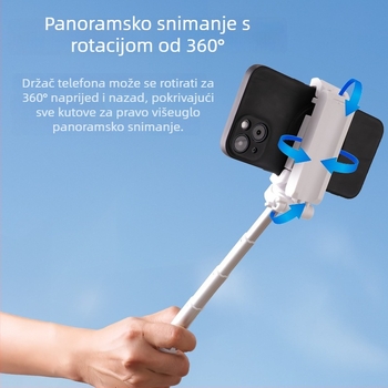 Bluetooth selfie štap s magnetnim univerzalnim držačem za telefon i prijenosnim stativom, stabilizator slike, daljinski upravljač