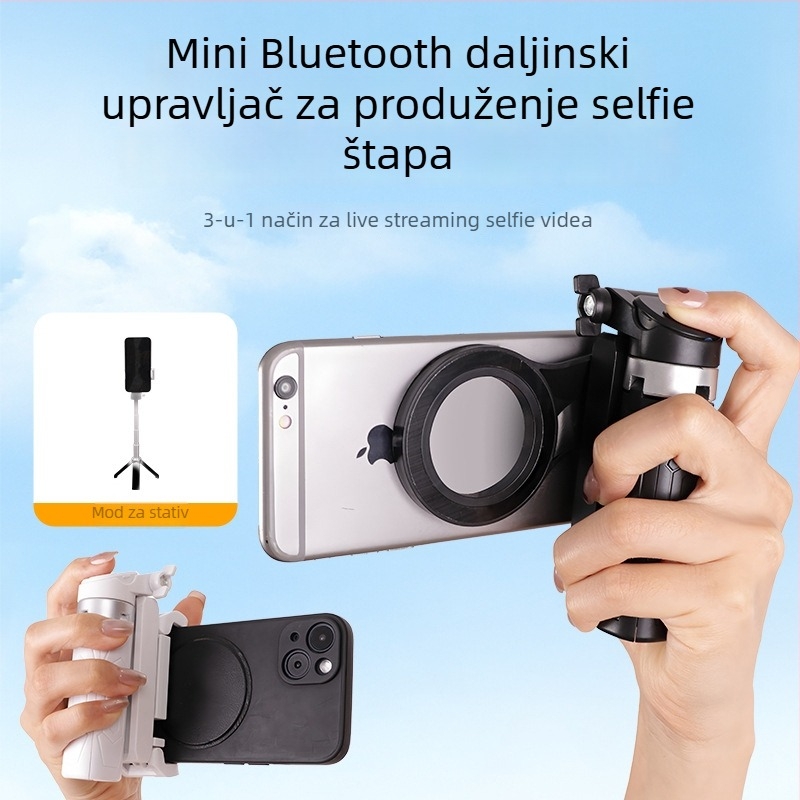 Bluetooth selfie štap s magnetnim univerzalnim držačem za telefon i prijenosnim stativom, stabilizator slike, daljinski upravljač