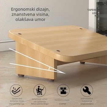 Podmetač za stopala ispod stola — ergonomski, protuklizni, moderni minimalistički stil, model N526, materijal ploča, prilagodljiv