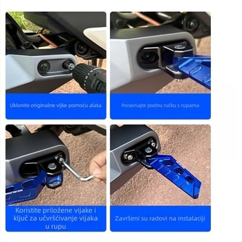 Mojielong stražnje pedale od aluminijskog legura za električne skutere — kompatibilne s Mavericks U Series, No.9 N Series, Far-reaching, Li Ling V20, GT1, F400T