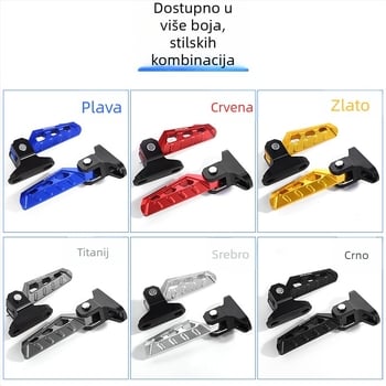 Mojielong stražnje pedale od aluminijskog legura za električne skutere — kompatibilne s Mavericks U Series, No.9 N Series, Far-reaching, Li Ling V20, GT1, F400T