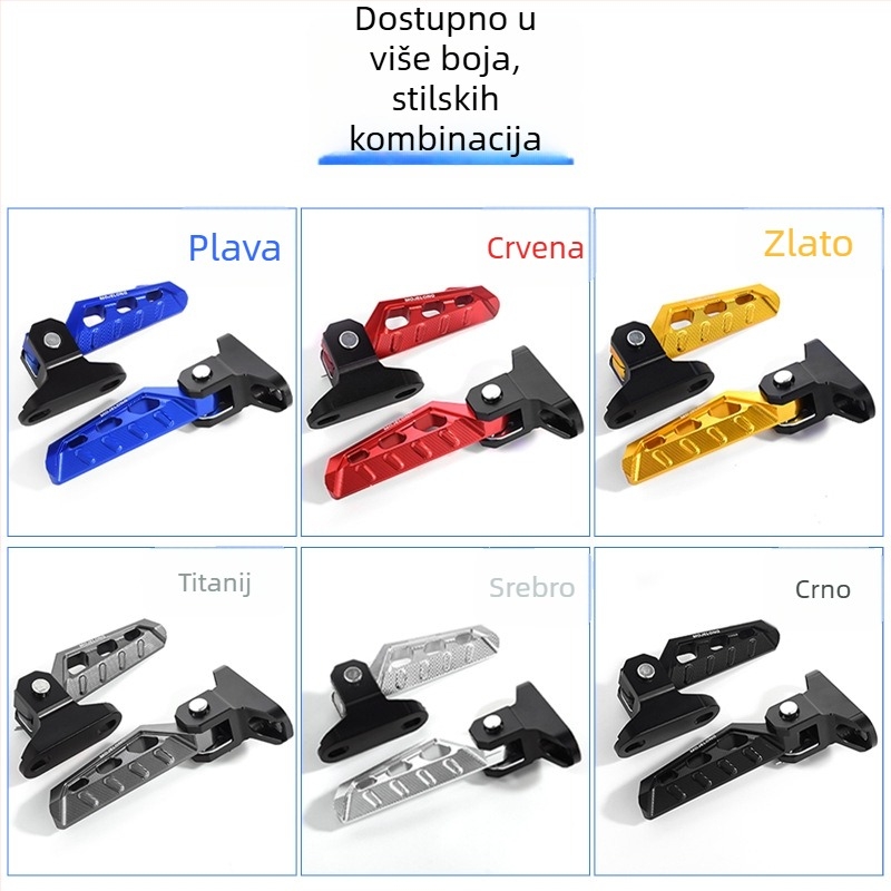 Mojielong stražnje pedale od aluminijskog legura za električne skutere — kompatibilne s Mavericks U Series, No.9 N Series, Far-reaching, Li Ling V20, GT1, F400T