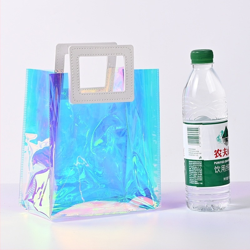 Prozirna PVC torba za darove za kozmetiku i suvenire, lasersko graviranje, dvostruki sloj