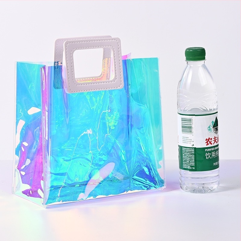 Prozirna PVC torba za darove za kozmetiku i suvenire, lasersko graviranje, dvostruki sloj