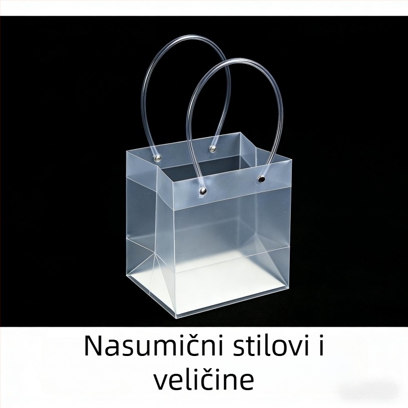 Prozirna PVC torba za darove za kozmetiku i suvenire, lasersko graviranje, dvostruki sloj