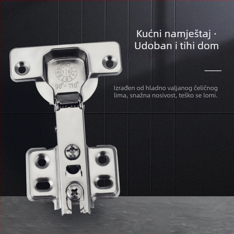 Panta 161 – Obična tanka šarka, Željezo, Niklirano, Moderni minimalistički stil za namještaj i ormare