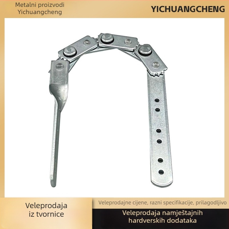 Dvostrani teški šarniri za kauč, dugi zubi, model JQ7-8N, nehrđajući čelik, unutarnja upotreba, elektroplatiranje