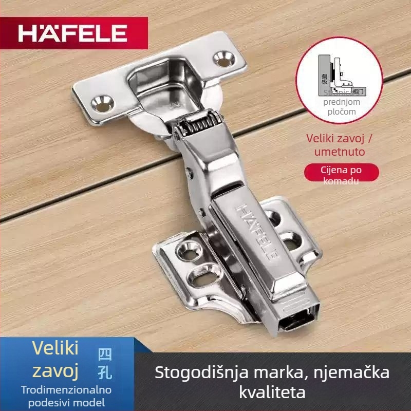 Hafele šarka za vrata ormara od nehrđajućeg čelika 304 s hidrauličkim tlumenjem