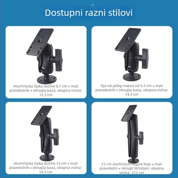 Čvrsti nosač ribolovne opreme na brodu, kompatibilan s Hummingbird, Lawrence i Garmin fish finder / chart plotter