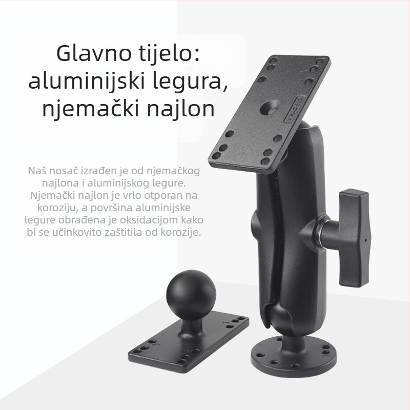 Čvrsti nosač ribolovne opreme na brodu, kompatibilan s Hummingbird, Lawrence i Garmin fish finder / chart plotter