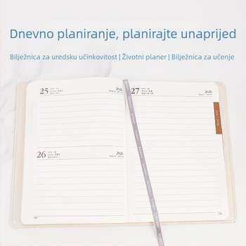  Bilježnica s PU koricama, šivano uvez, Dowling papir, 80 g/m², 100–200 stranica – dnevni plan za 365 dana
