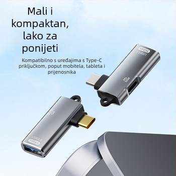 Type-C na USB OTG adapter s PD napajanjem — punjenje tijekom korištenja i podrška za vanjski TV box
