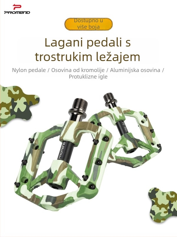 Promend PD-R65 biciklistički pedala, tijelo od najlona i os od krom-molibden čelika, za planinske i cestovne bicikle