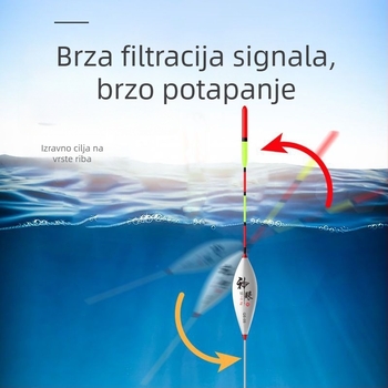 Zimski plovak za ribolov - ultra kratki nano dizajn, plitko u vodi, visoka osjetljivost (Marka: Fish Boy; Materijal: Kompozit)