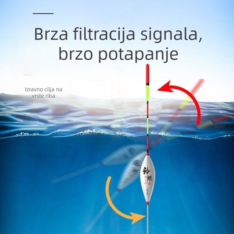 Zimski plovak za ribolov - ultra kratki nano dizajn, plitko u vodi, visoka osjetljivost (Marka: Fish Boy; Materijal: Kompozit)