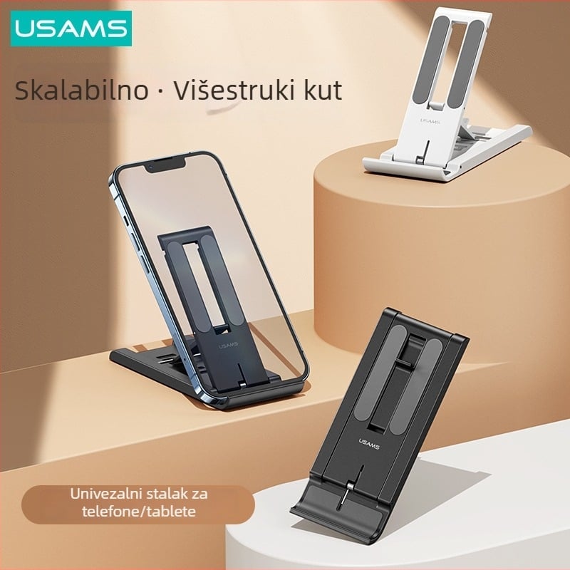 Stolni držač za telefon i tablet, teleskopski i sklopivi, ABS + legura, opća namjena, za live streaming